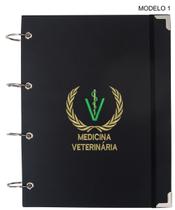 Caderno Fichário Universitário Bordado Medicina Veterinária