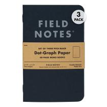 Caderno Field Notes Pitch Black - Pacote com 3 Cadernos de 48 Páginas (90 g/m²) Caderno Field Notes Pitch Black - Pacote com 3 Cadernos de 48 Páginas (90 g/m²)