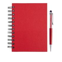 Caderno Financeiro Agenda 2024 Wire-o Com Caneta Cristal Touch