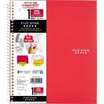 Caderno Five Star 1 matéria, pauta larga, 26,6 x 20,3 cm, 100 folhas Caderno Five Star 1 matéria, pauta larga, 26,6 x 20,3 cm, 100 folhas