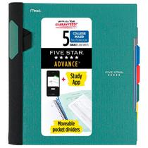 Caderno Five Star Advance 5 Subject College Ruled 200 folhas Caderno Five Star Advance 5 Subject College Ruled 200 folhas