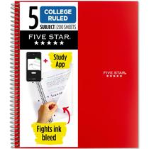 Caderno Five Star Spiral 5 Subject College Ruled 22x28cm Caderno Five Star Spiral 5 Subject College Ruled 22x28cm