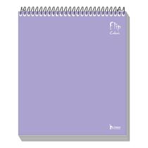 Caderno Flip Neutro Colors Lilás 10 Mat. C/160Fls