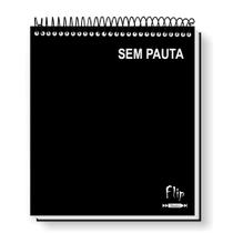 Caderno Flip Universitário 1x1 80 Fls C.D. Tamoio - Neutro Preto Sem Pauta