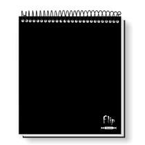 Caderno Flip Universitário 1x1 80 Fls C.D. Tamoio - Neutro Preto