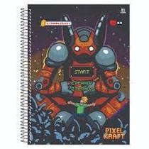 Caderno Gamer Pixel Robo Start 1 Matéria Caderno Gamer Pixel Robo Start 1 Matéria