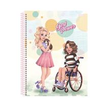 Caderno Girl Power Feminino Universitário 80 fls 1 matéria