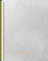 Caderno Glimmer Textura de Glitter Colegial 80 Folhas