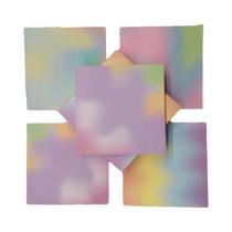 Caderno Gradiente Arco-Íris Com 50 Folhas, Conjunto Criativo De Material Escolar Para Estudantes E