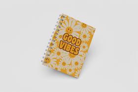 Caderno Grande 18x24cm - Pisicodélico - Good Vibes Caderno Grande 18x24cm - Pisicodélico - Good Vibes