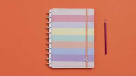 Caderno grande arco iris pastel caderno inteligente