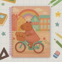 Caderno Grande Capa Dura 10 Matérias Capivara Mood