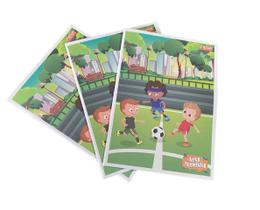 Caderno Grande infantil Brochura flexível 80 folhas-kit 2un