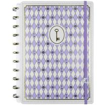 Caderno grande isa akkari purple key caderno inteligente