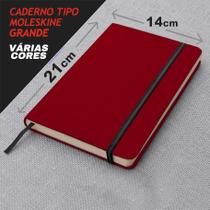 Caderno GRANDE sketchbook e com pauta tipo moleskine 21x14cm