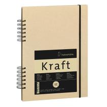 Caderno Hahnemuhle Kraft Sketch Book Meia Espiral A5 80 Folhas