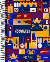 Caderno Harry Potter Espiral 96fls Jandaia Hogwarts- Sortido