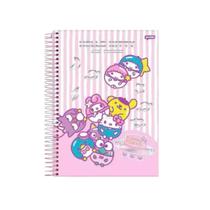 Caderno Hello Kitty Friends 1x1 Matéria 80 Folhas Espiral