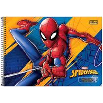 caderno homem aranha cartografia e desenho espiral 80fls - tilibra