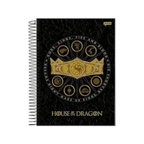 Caderno House Of The Dragon Coroa 1 Matéria 80 Folhas