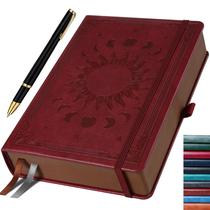 Caderno HWxBen Vinho - 360 Páginas B5 com Caneta - Para Homens e Mulheres Caderno HWxBen Vinho - 360 Páginas B5 com Caneta - Para Homens e Mulheres