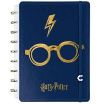 Caderno inteligente 172x231mm 1x1 80fls harry potter azul 77592 25