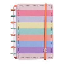 Caderno Inteligente 80f A5 Arco Iris Pastel