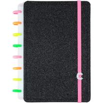 Caderno Inteligente A5 LETS Glitter Neon BLACK 80FLS Caderno Inteligente A5 LETS Glitter Neon BLACK 80FLS
