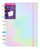 Caderno Inteligente Arco Íris Pastel G+ Linhas Brancas