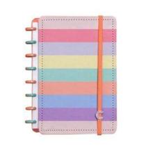 Caderno inteligente arco-iris pastel grande c/80fl
