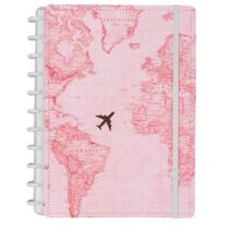 Caderno Inteligente By Gocase Mapa Mundi Rosa A5 2108