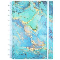 Caderno Inteligente By Luara Maldives Marmore Azul Grande A4
