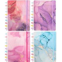 Caderno Inteligente Colegial Capa Dura - 87 Folhas - Marmorizado c/ Glitter