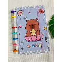 Caderno Inteligente Disco 8 Furos A5 - Capa Dura Capivara Criativo (80 Folhas)