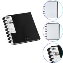 Caderno Inteligente Disco Capa Dura Black 80 Folhas Cor Preto