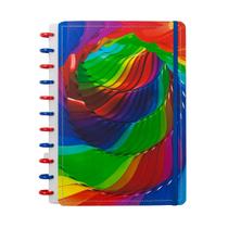 Caderno Inteligente Disco Universitário G 80fls Rainbow