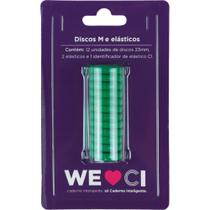 Caderno Inteligente Discos Médio 23MM com 12 Discos + Elástico Verde Floresta