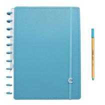 Caderno Inteligente Grande All Blue Azul 80 Folhas