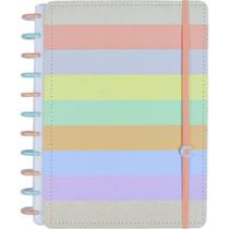 Caderno Inteligente Grande G+ ARCO IRIS Pastel 140FLS Caderno Inteligente Grande G+ ARCO IRIS Pastel 140FLS