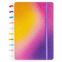 Caderno Inteligente Grande Glitter Top Com Elástico Capa Dura