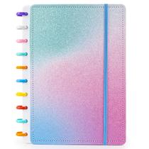 Caderno Inteligente Grande Glitter Top Com Elástico Capa Dura