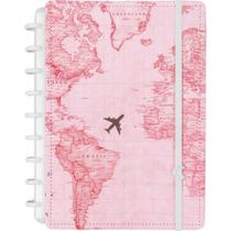 Caderno Inteligente Grande Gocase Mapa Mundi - Classical Rose BLACK