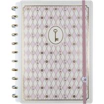 Caderno Inteligente Grande ISA Akkari Rose KEY com 80 Folhas