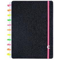 Caderno Inteligente Grande Lets Glitter Neon Black Cigd4145 Caderno Inteligente Grande Lets Glitter Neon Black Cigd4145