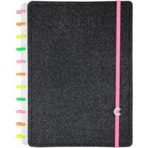 Caderno Inteligente Grande LETS Glitter Neon BLACK Caderno Inteligente Grande LETS Glitter Neon BLACK