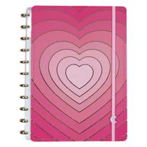 Caderno Inteligente Grande Original Capa Golden Love 80 Folhas Tamanho 21,5 x 28 cm