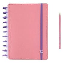 Caderno Inteligente Grande + Rose - 140 Folhas 90G