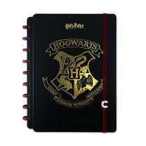 Caderno Inteligente Harry Potter Preto Dourado Médio 80 Fls