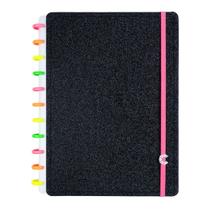 Caderno Inteligente Let's Glitter Neon Black Weci