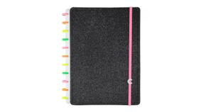 Caderno Inteligente Lets Glitter Neon Black - Grande